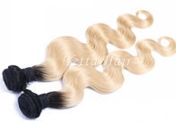 12 &amp;#39;&amp;#39; - 30 &amp;#39;&amp;#39; Tubuh Wave Ombre Real Hair Extensions / Golden Blonde Curly Hair