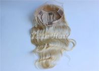 20 Inch Blonde Glueless Renda Depan Wig Rambut Manusia Dengan Gelombang Tubuh