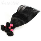 Soft Black 6A Virgin Brazilian Hair Lurus Dapat Dicelup Warna dan Disetrika