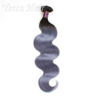 Two Tone Diolah Brasil Virgin Remy Hair, Gray Curly Human Hair Extensions