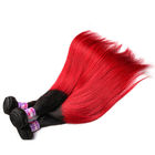 Black To Red Ombre Klip Di Ekstensi Rambut Untuk Rambut Panjang Tanpa Kusut