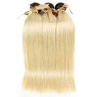 1b / 613 Brazilian Menenun Rambut Bundel Lurus Dengan Penutupan Warna Emas