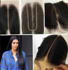 8 Inch Nyata Indian Weave Rambut Manusia Untuk Kecantikan / Kim K Penutupan Rambut Ekstensi