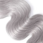 Bouncy 1B / Grey Ombre Rambut Ekstensi 100 Rambut Manusia Nyata Untuk Wanita
