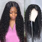 Shiny Black Natural Curly Silk Top Full Lace Wig Rambut Manusia