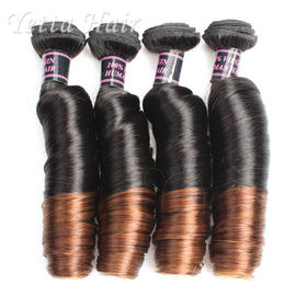 Kecantikan Tahan Lama 16 Inch Indian Virgin Hair Extensions Two Tone Color