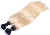 Ekstensi Rambut Ombre Berwarna Lembut dan Lembut, Menenun Rambut Lurus Remy 12 - 30 Inch