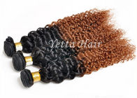 Profesional Light Brown Ombre Remy Menenun Rambut Tidak Ada Tang Tanpa Campuran