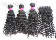 Long Curly Long Brasil Human Hair Weave Professional No Chemical Hair Extensions