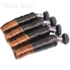 14 - 16 Inch Ombre Indian Menenun Rambut Manusia Tidak Menumpahkan Tidak Bau Bau