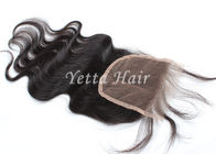 Gratis Parting / Mid Parting Lace Top Penutupan Remy Hair, Body Wave Brasil Virgin Hair