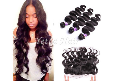 7A Peru Lace Top Penutupan Tubuh Gelombang Rambut Perawan 13 &amp;#39;&amp;#39; X 4 &amp;#39;&amp;#39; Telinga Ke Telinga