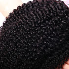 Afro Curly 100% Brasil Virgin Rambut Manusia Pakan Ekstensi Warna Alami