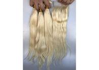 Kutikula Penuh 100% Brasil Virgin Hair / 22 Inch 613 Blonde Rambut Lurus