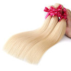 3 Bundel Lurus Peru Menenun Rambut Manusia Untuk Wanita 613 Warna Pirang