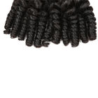 Spiral Curl 100% Virgin Brasil Curly Hair Extensions Untuk Perempuan Kulit Hitam