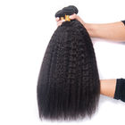 Halus 8 Inch Peru Keriting Rambut Lurus Menenun Untuk Wanita Hitam
