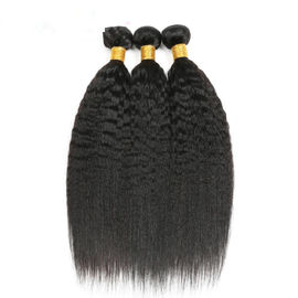 Front Virgin Hair Extensions Rambut Manusia Nyata / Bundel Lurus Keriting Dengan Renda